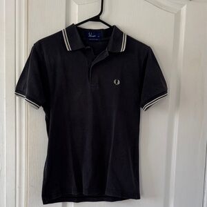 Fred Perry Navy Polo Shirt with White Accents